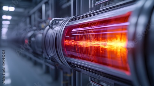 Visible Plasma Waves in Advanced Containment Field Showcasing Micro Fusion Reactor photo