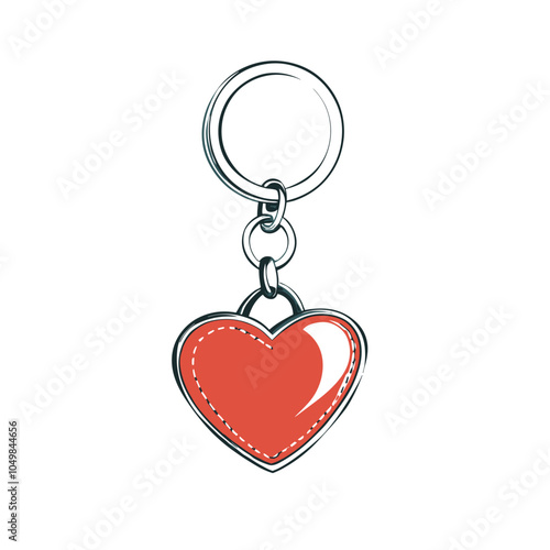 Red heart keychain designed for love and personal expression
