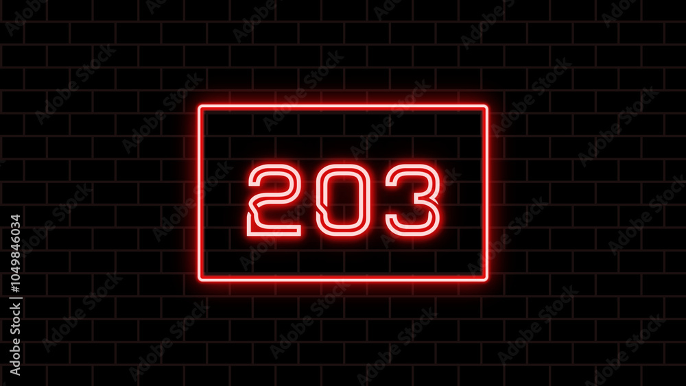 203年のネオン文字 203年のネオン文字