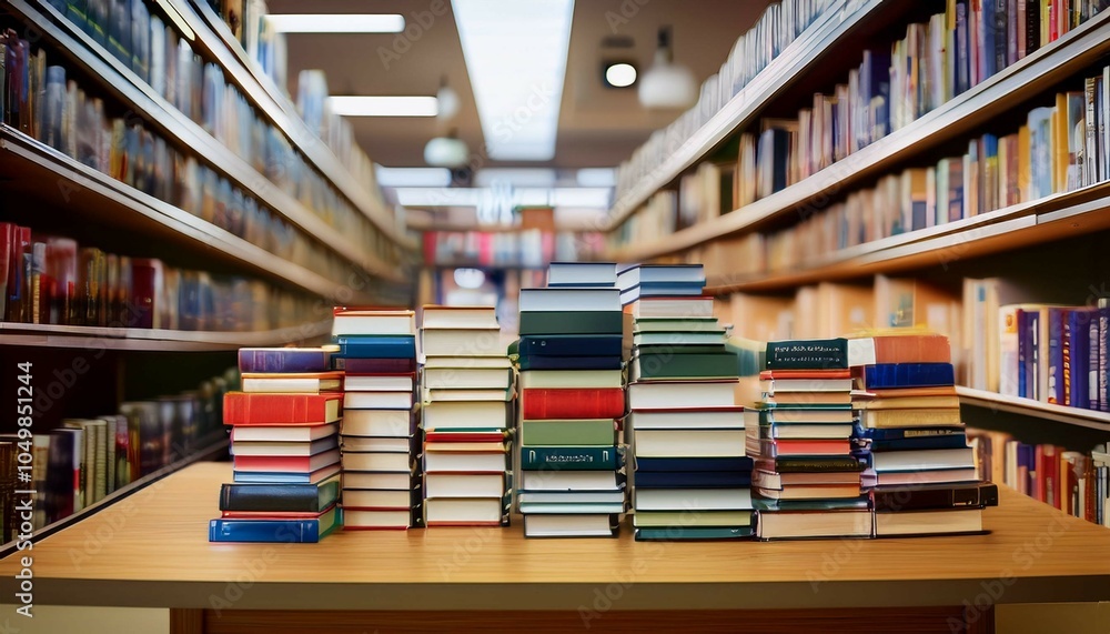 library shelves with books library shelves with books