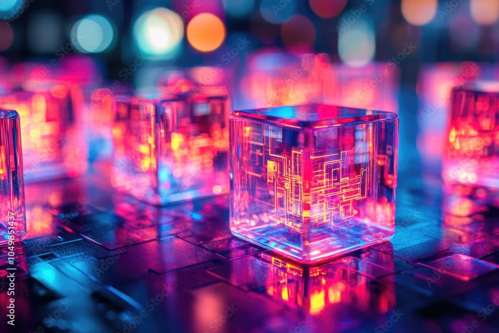A close-up shot of a group of cubes on a table, ideal for use in illustrations or designs requiring geometric shapes A close-up shot of a group of cubes on a table, ideal for use in illustrations or designs requiring geometric shapes