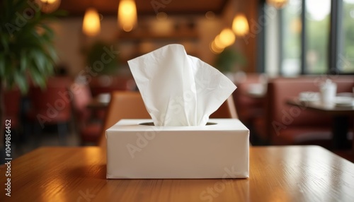 Obraz na płótnie A box of tissues on a table ready for use w salonie