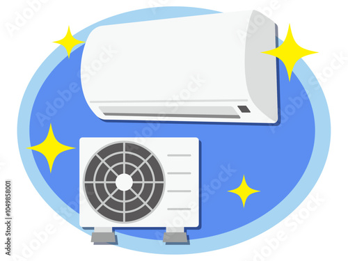 エアコン工事のイメージイラスト