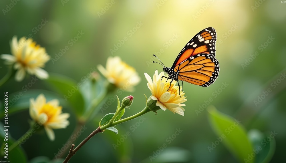 Butterflys delicate dance with natures beauty Butterflys delicate dance with natures beauty