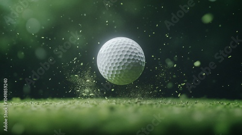 Golf Swing:  Ball in Midflight photo