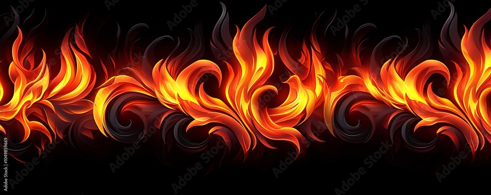 Abstract Fire Flame Pattern Red Orange Yellow Graphic Design Element Abstract Fire Flame Pattern Red Orange Yellow Graphic Design Element