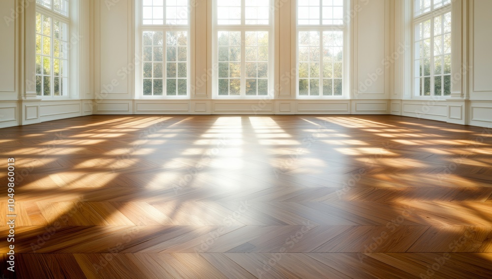 Fototapeta premium Bright Empty Room with French Interior Design