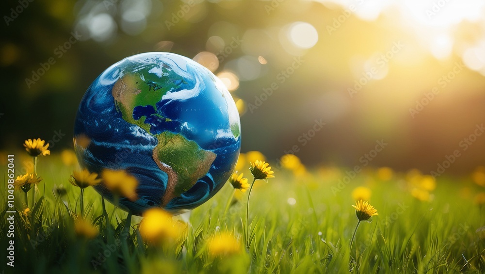 Earth in grass Earth in grass