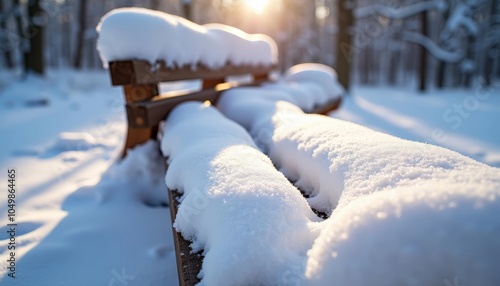 Wallpaper Mural  Snowy serenity  A benchs quiet winter moment Torontodigital.ca