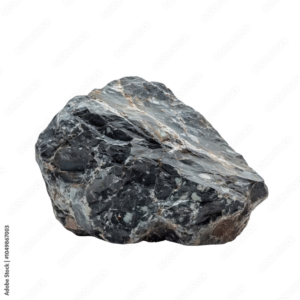 Natural rock: rough stone with unique texture on transparent background Natural rock: rough stone with unique texture on transparent background