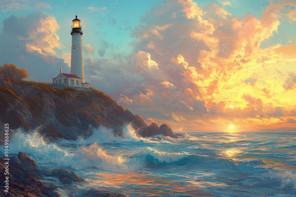 lighthouse at sunset lighthouse at sunset