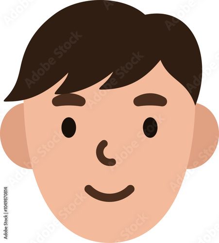 character avatar vector. person, profile, hair.