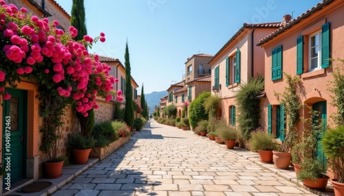 Charming alleyway blooming with life and color
