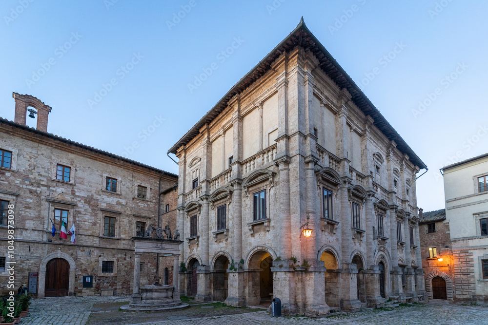 The Main Square view in Montepulciano Town of Italy The Main Square view in Montepulciano Town of Italy