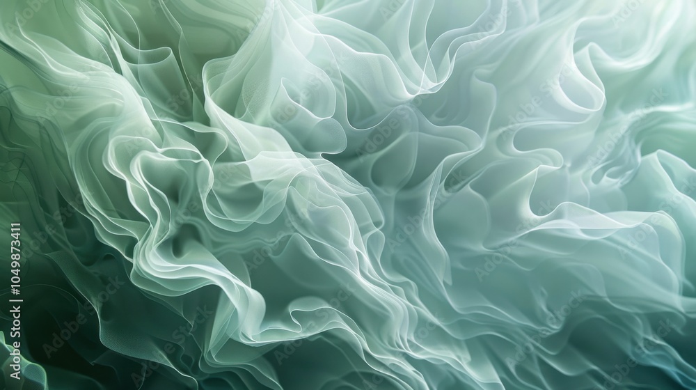 Obraz premium Abstract blue and white smoke-like pattern. Gradient texture background. Flow and movement concept