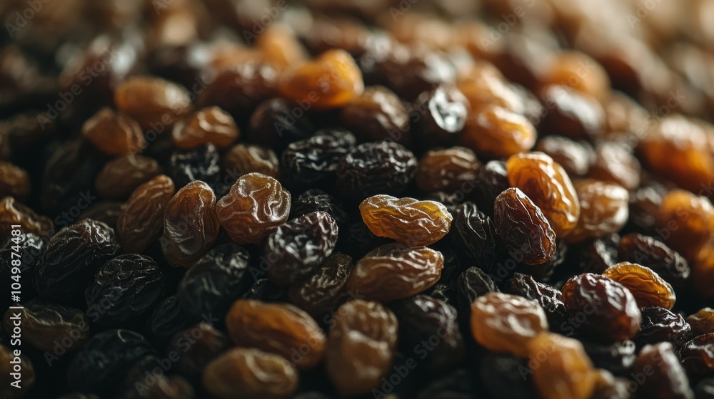 Fototapeta premium Different Sized Raisins in a Pile