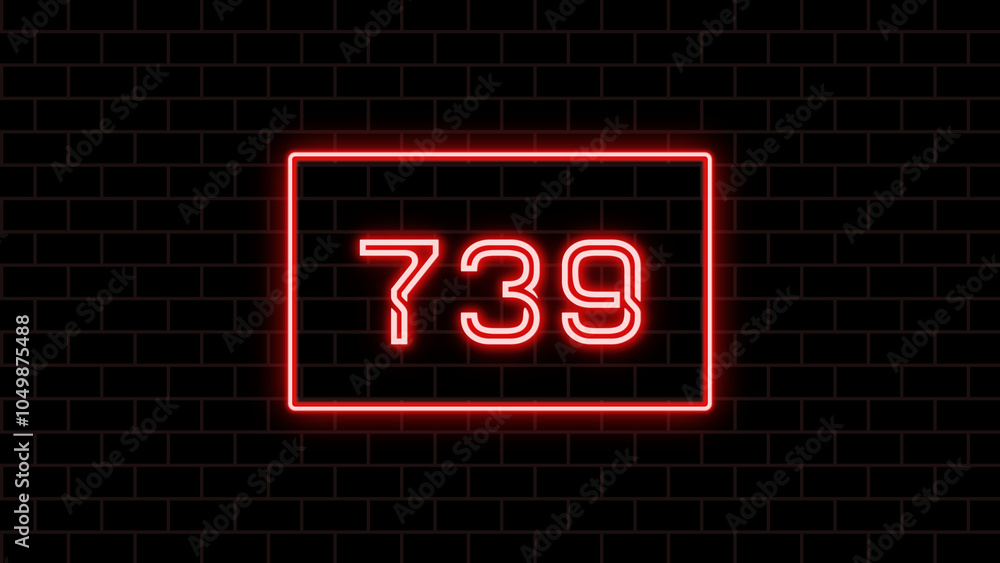 739年のネオン文字 739年のネオン文字