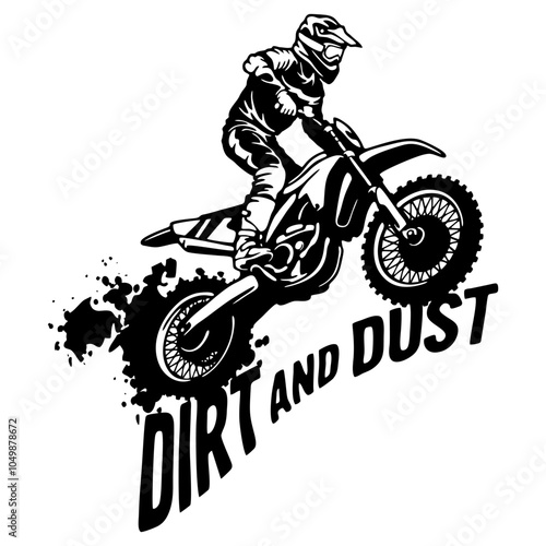 Motocross Racer, Enduro Motorcyclist - Motocross Racing - Dirt Bike Stencil Cut Files