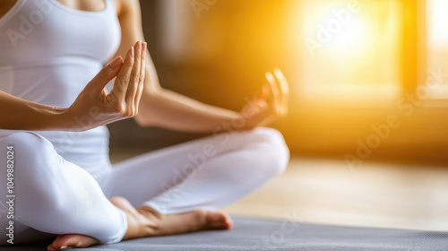 Wallpaper Mural Confident Woman Practicing Yoga in Natural Light Torontodigital.ca