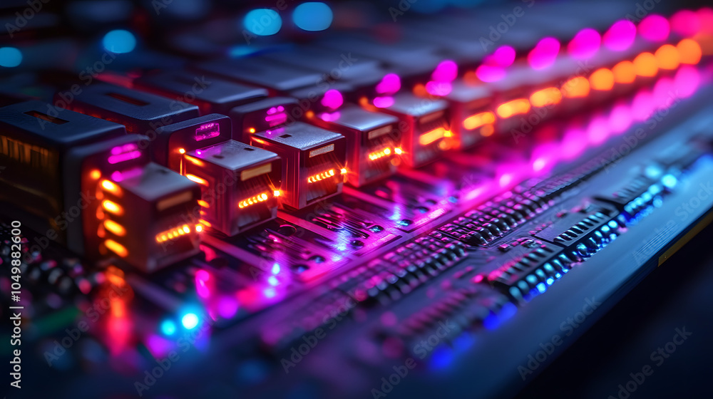 Close-up of a Sleek USB Hub with Multiple Ports Connected to Various Devices
Close-up of a Sleek USB Hub with Multiple Ports Connected to Various Devices