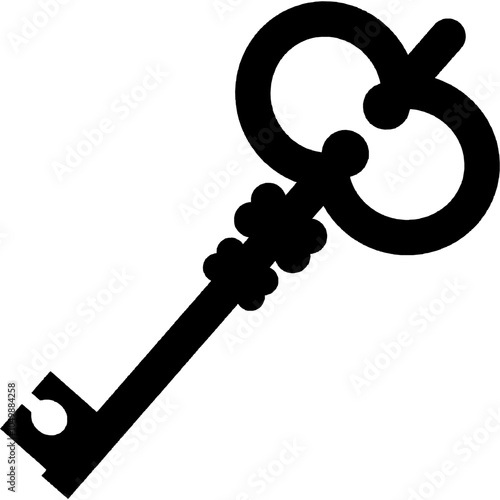 Old key. Vintage key. antique key. Key icon