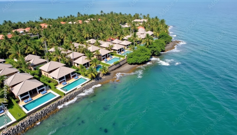Escape to Paradise Aerial View of Seaside Resort Escape to Paradise Aerial View of Seaside Resort