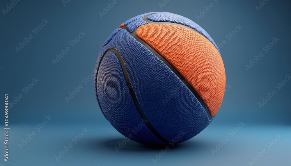 Stylish sports ball with vibrant blue and orange design Stylish sports ball with vibrant blue and orange design