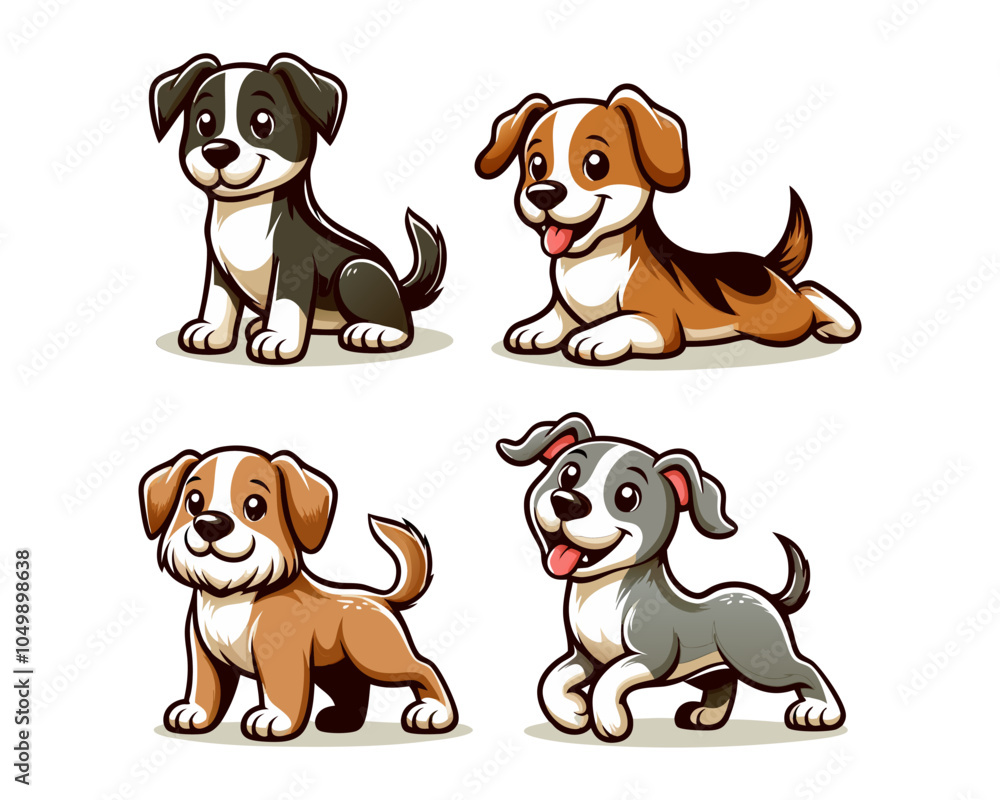 Obraz premium set of dogs