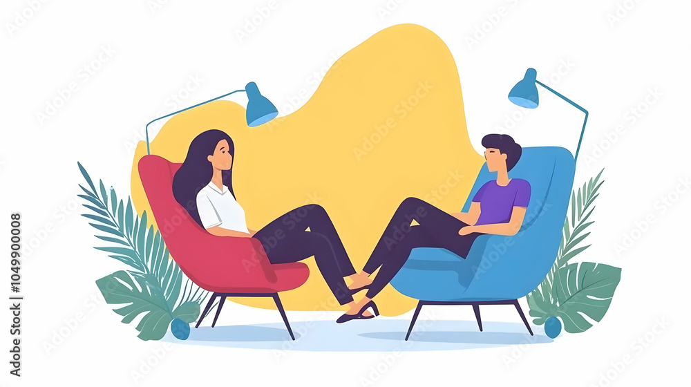 Couple Sitting in Armchairs and Talking, conversation, communication, relationship, love, happy Couple Sitting in Armchairs and Talking, conversation, communication, relationship, love, happy