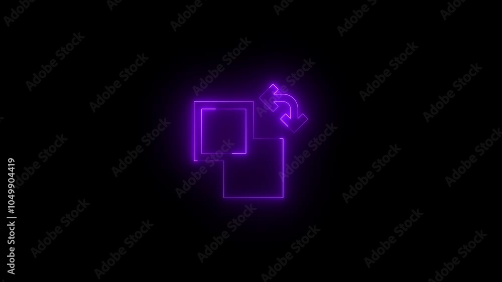 Neon background toggle icon glowing black background animation Neon background toggle icon glowing black background animation