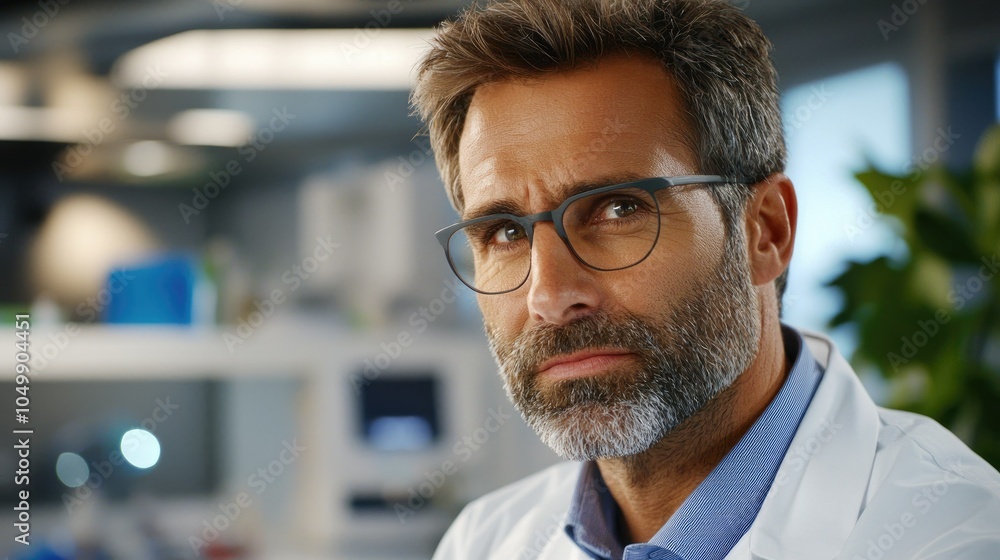 Obraz premium Confident Scientist in Laboratory Setting
