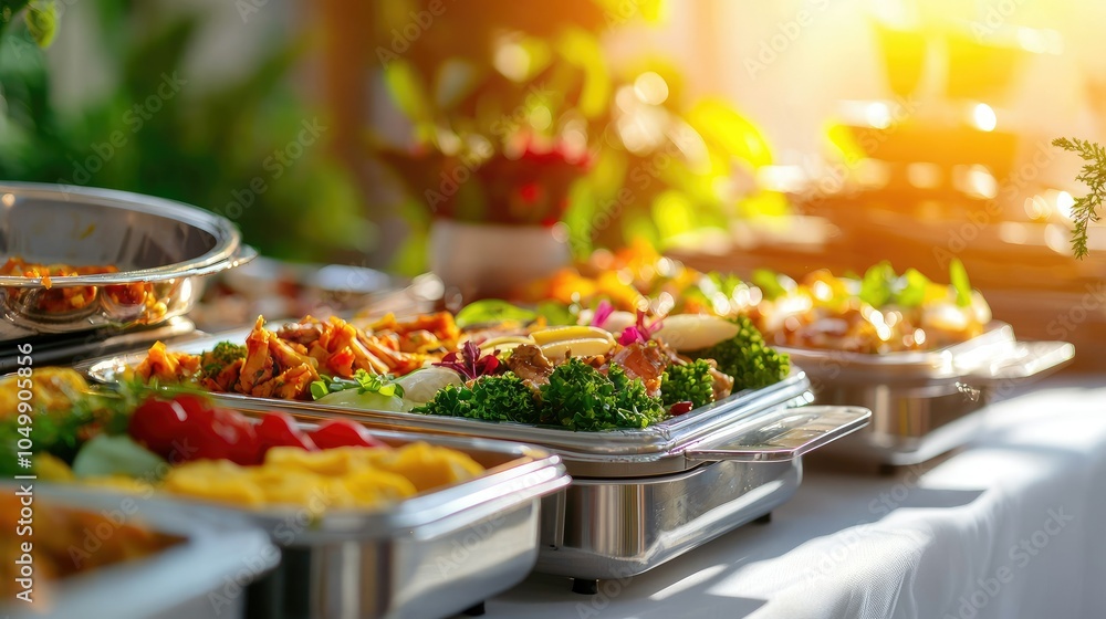 Vibrant African Cuisine Catering Setup Vibrant African Cuisine Catering Setup