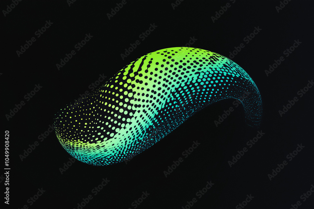 Fototapeta premium Flowing dots particles wave pattern 
