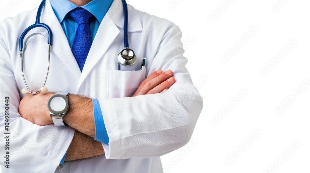 Professional in Lab Coat with Arms Crossed Professional in Lab Coat with Arms Crossed