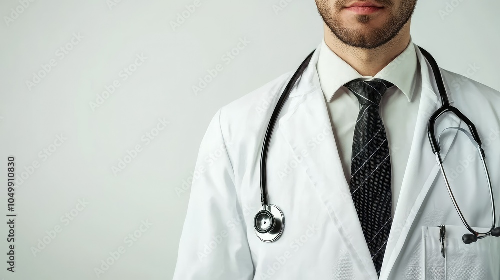 Professional Doctor Portrait on White Background Professional Doctor Portrait on White Background