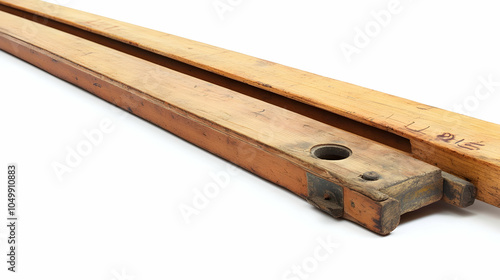 Vintage Wooden Level Tool, carpenter, construction, measurement, accuracy, craftsmanship photo