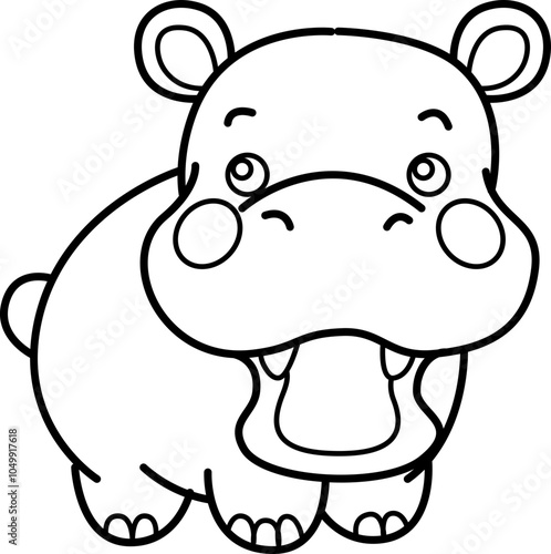 hippopotamus, Pygmy hippo cartoon