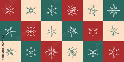 A Christmas-themed design featuring snowflake patterns, perfect for holiday greeting cards, winter decorations, or seasonal backgrounds.