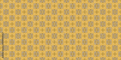 Golden Radiance: Geometric Pattern