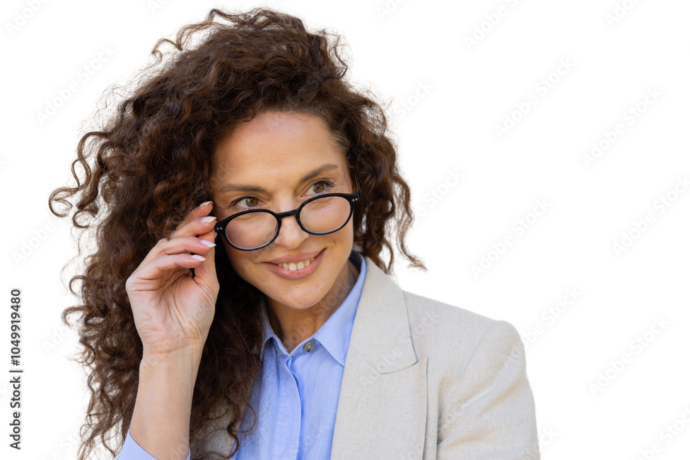 Experienced Latina professional woman with a focused look Experienced Latina professional woman with a focused look