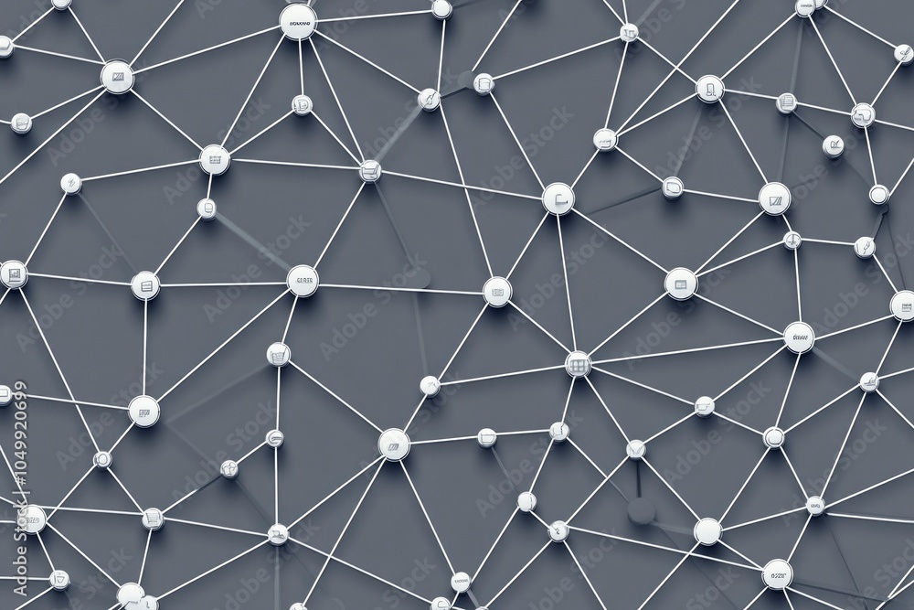 Abstract network of interconnected nodes representing a digital connection. Abstract network of interconnected nodes representing a digital connection.