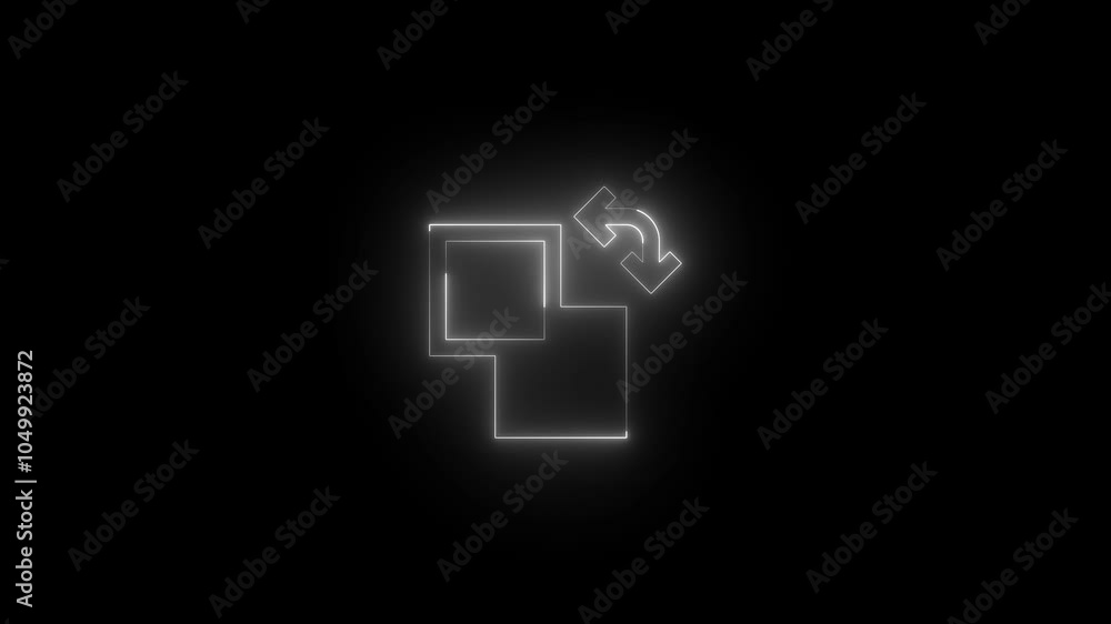 Neon background toggle icon glowing black background animation Neon background toggle icon glowing black background animation