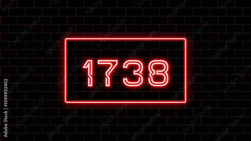 1738年のネオン文字 1738年のネオン文字