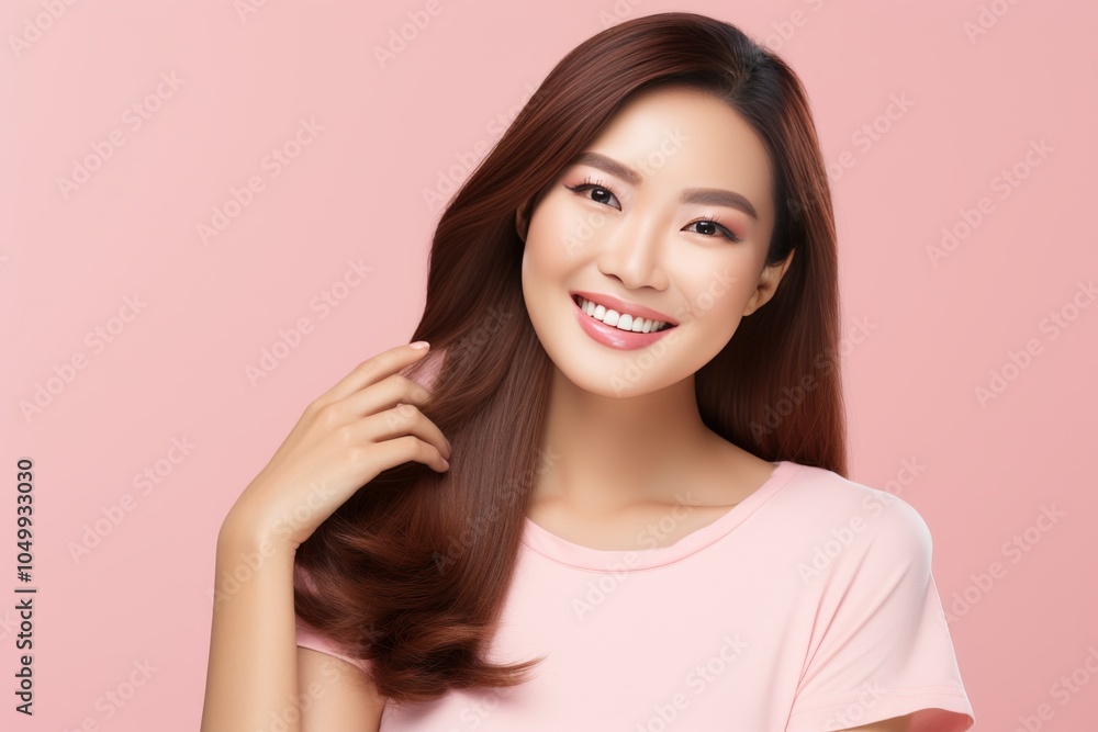 Cheerful girl with crossed arms smiling, gazing at empty space, isolated portrait Cheerful girl with crossed arms smiling, gazing at empty space, isolated portrait