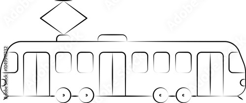 Simple hand drawn icons on the theme of commuting to work or school. A collection of hand-drawn icons including schoolchildren, pedestrians, public transportation, cyclist and school buses vector