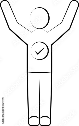 Voting concepts with people simple hand drawn line icons. People Line Vote Vectors Art