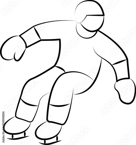 Winter sports icon vector illustration collection in a line outline style. Ski, winter sports and snow Handdrawn Doodle icons.