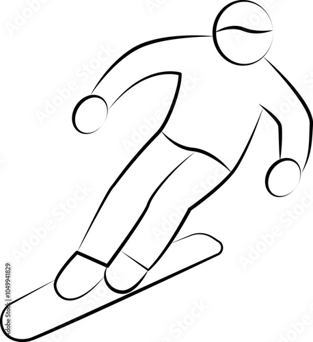 Winter sports icon vector illustration collection in a line outline style. Ski, winter sports and snow Handdrawn Doodle icons.
