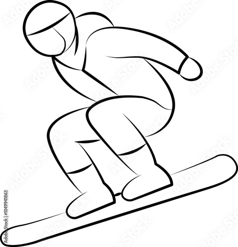 Winter sports icon vector illustration collection in a line outline style. Ski, winter sports and snow Handdrawn Doodle icons.