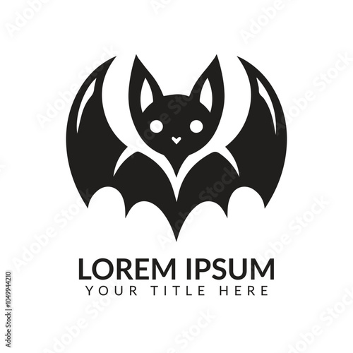 Vector bat open wings flying concept elements logo icon illustration